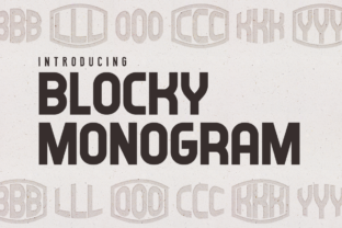 Blocky Monogram Font