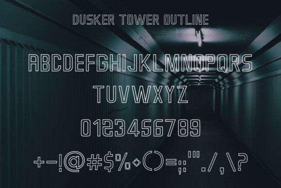 Dusker Tower Outline: A Strategic Sans Serif Font for Scroll-Stopping Campaigns