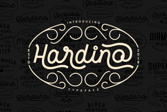 Hardino: A Script Font for Elegant Design