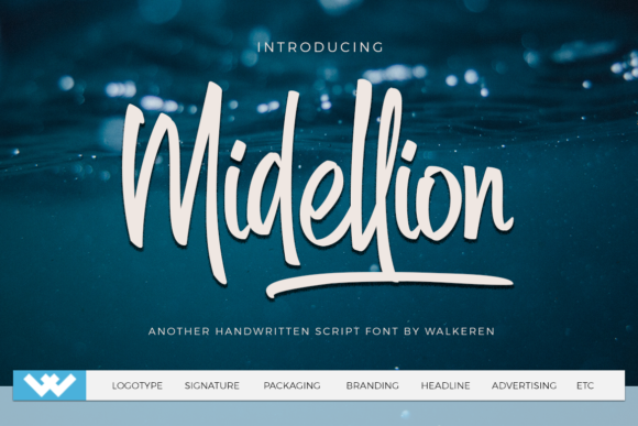 Midellion: A Modern Script Font for Editorial Design