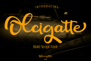 Olcigatte: Bold Script Font