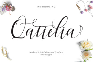 Qatielia Family: A Modern Script Typeface for Editorial Warmth